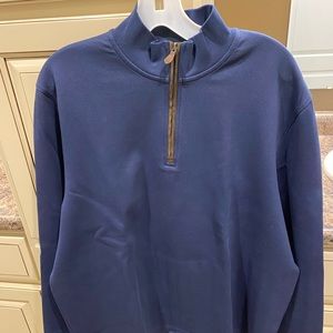 Jos A Bank - Navy Blue - Quarter Zip Sweater Top